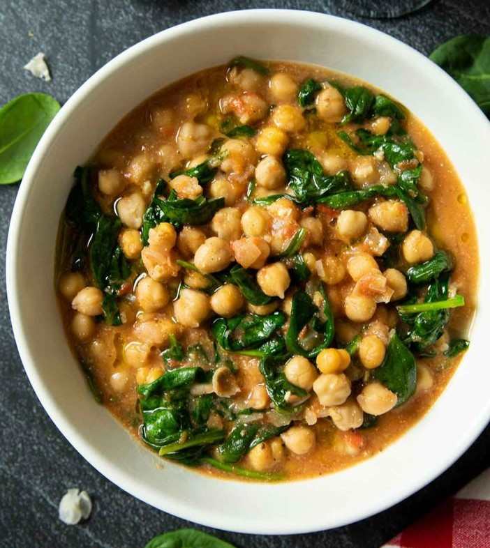 Chickpeas with Spinach